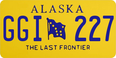 AK license plate GGI227