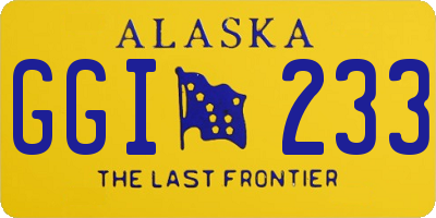 AK license plate GGI233