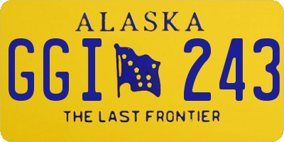 AK license plate GGI243