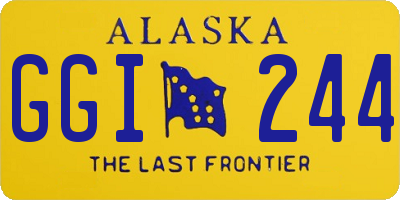 AK license plate GGI244