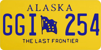 AK license plate GGI254