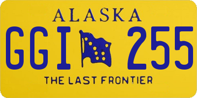 AK license plate GGI255