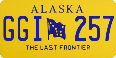 AK license plate GGI257