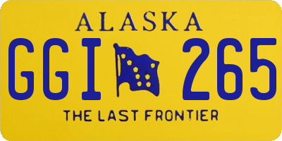 AK license plate GGI265