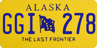 AK license plate GGI278