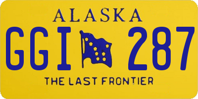AK license plate GGI287