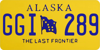 AK license plate GGI289