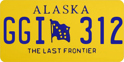 AK license plate GGI312