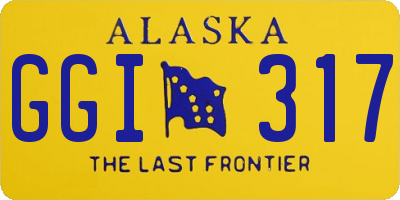 AK license plate GGI317