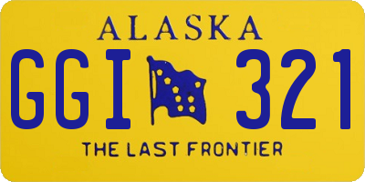 AK license plate GGI321