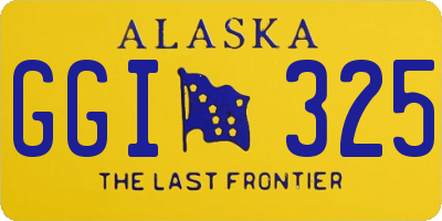 AK license plate GGI325