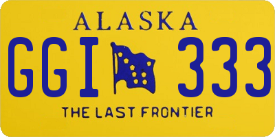 AK license plate GGI333