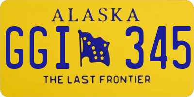 AK license plate GGI345