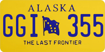 AK license plate GGI355