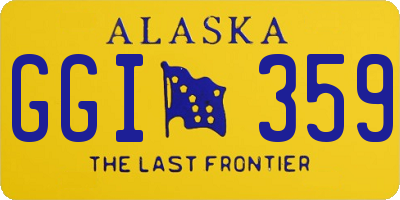 AK license plate GGI359