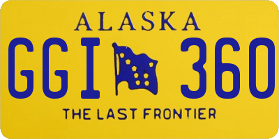 AK license plate GGI360