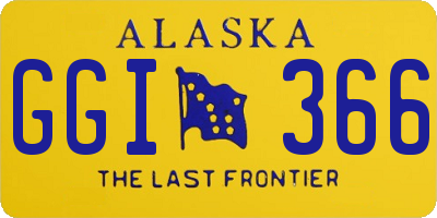 AK license plate GGI366