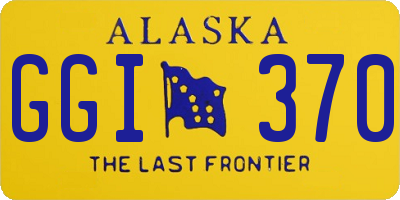 AK license plate GGI370
