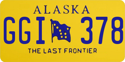 AK license plate GGI378