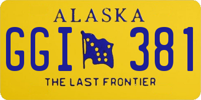 AK license plate GGI381