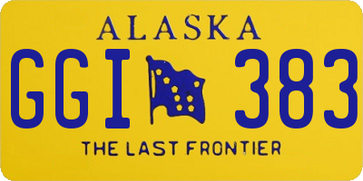 AK license plate GGI383