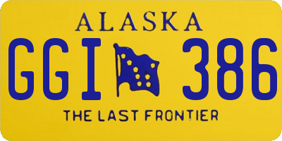 AK license plate GGI386