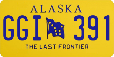 AK license plate GGI391