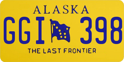 AK license plate GGI398