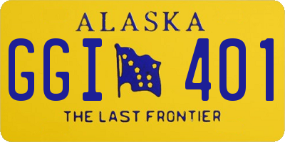 AK license plate GGI401