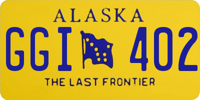 AK license plate GGI402