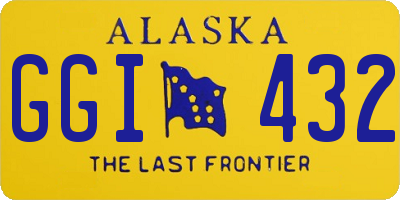 AK license plate GGI432