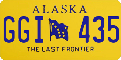 AK license plate GGI435