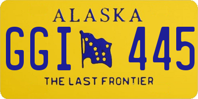 AK license plate GGI445