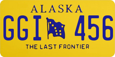 AK license plate GGI456