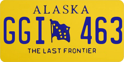 AK license plate GGI463