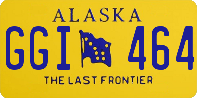 AK license plate GGI464