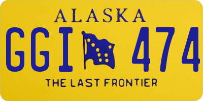 AK license plate GGI474