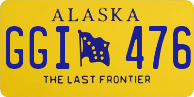 AK license plate GGI476