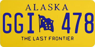 AK license plate GGI478