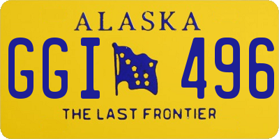 AK license plate GGI496