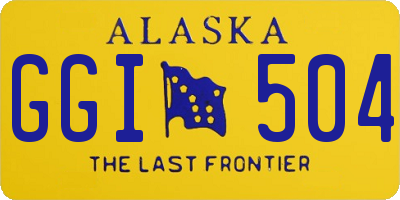 AK license plate GGI504