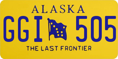 AK license plate GGI505