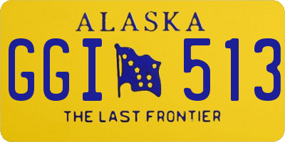 AK license plate GGI513
