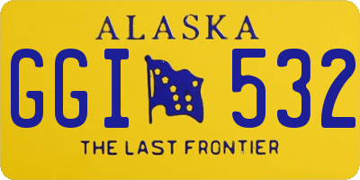 AK license plate GGI532