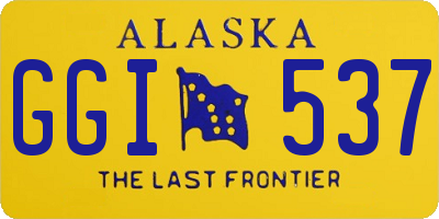 AK license plate GGI537