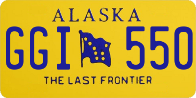AK license plate GGI550