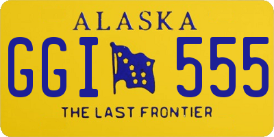 AK license plate GGI555
