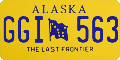 AK license plate GGI563