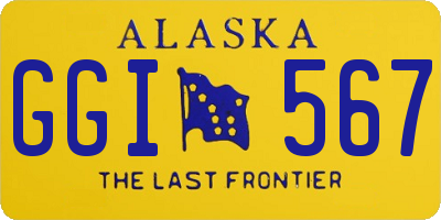 AK license plate GGI567