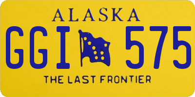AK license plate GGI575
